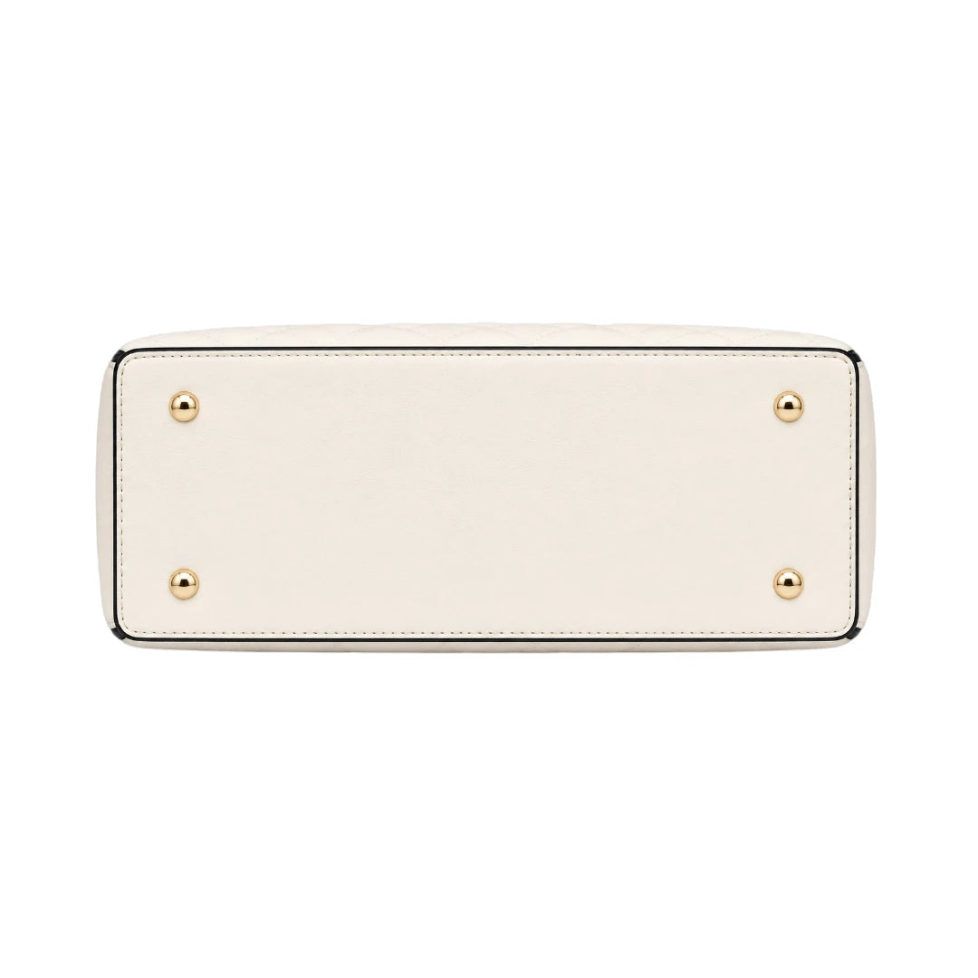 Cison Elegant White Leather Fashion Handbag